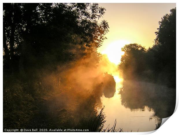 Early Morning On The Avon and Kennet Canal Print by Dave Bell