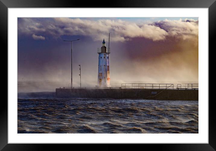 Anstruther Lighthouse Framed Mounted Print by Andrew Beveridge