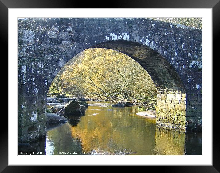 Dartmoor Bridge Arch Framed Mounted Print by Dave Bell