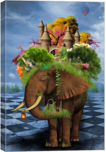 Elephant and Castle Canvas Print by Kim Slater
