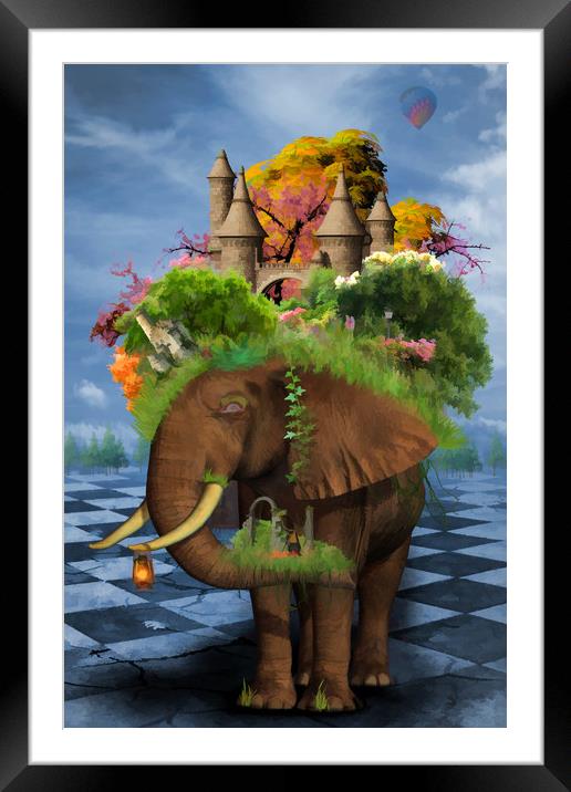 Elephant and Castle Framed Mounted Print by Kim Slater