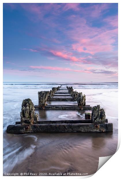 Sunrise at Steetley Beach Print by Phil Reay