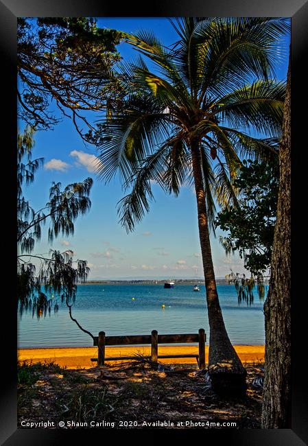 Coochie Mudlo Island Chill Out Seat Framed Print by Shaun Carling