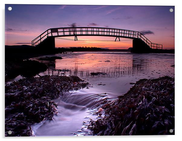 Sunset Bridge Acrylic by Keith Thorburn EFIAP/b