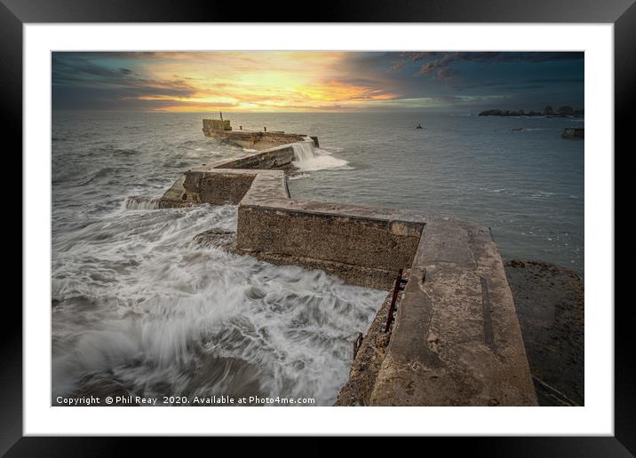 St Monans Pier Framed Mounted Print by Phil Reay