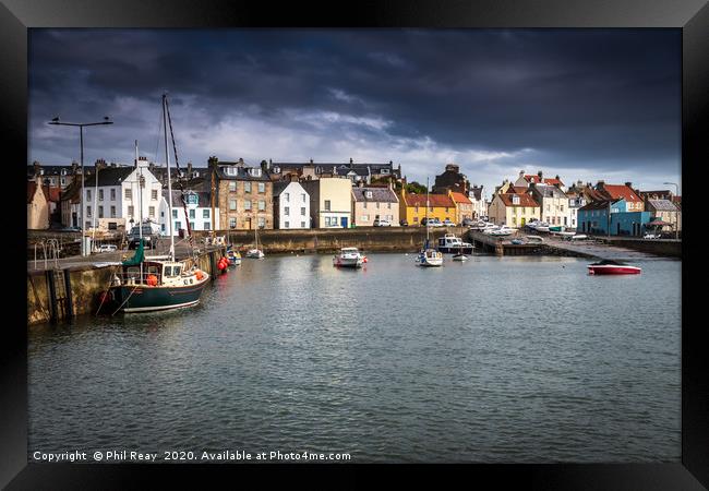 St Monan`s harbour Framed Print by Phil Reay