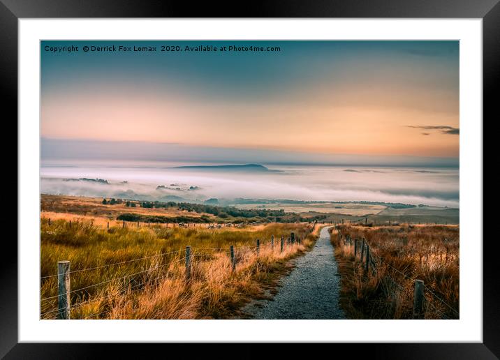 Pendle Hill Lancashire Framed Mounted Print by Derrick Fox Lomax