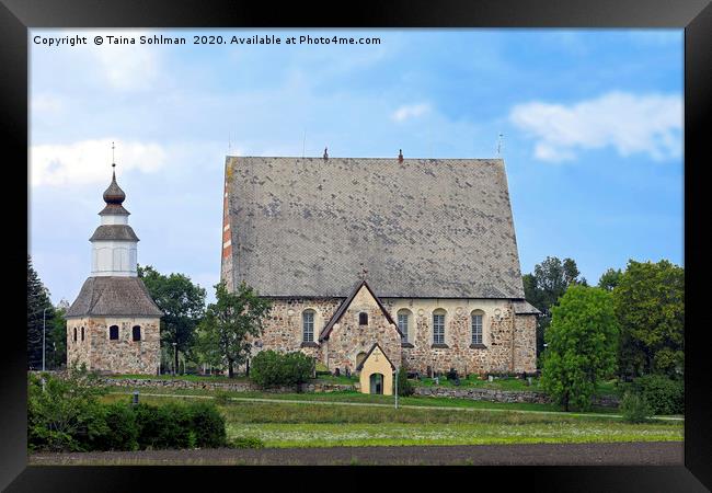 Medieval Sauvo Church, Finland. Framed Print by Taina Sohlman