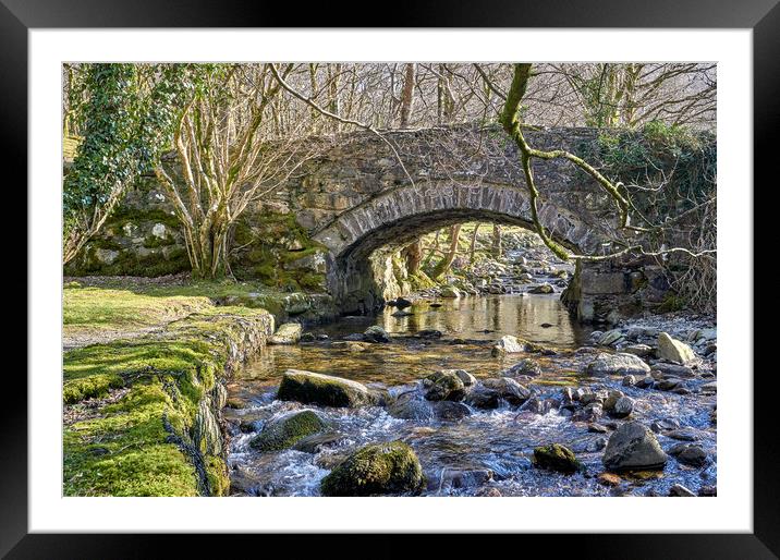 An old bridge near Cader Idris Framed Mounted Print by Gordon Maclaren