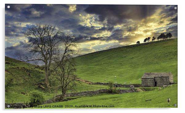 SUNSET IN THE YORKSHIRE DALES Acrylic by Tony Sharp LRPS CPAGB