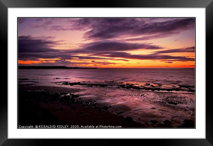 "Golden sunset at Maryport" Framed Mounted Print by ROS RIDLEY