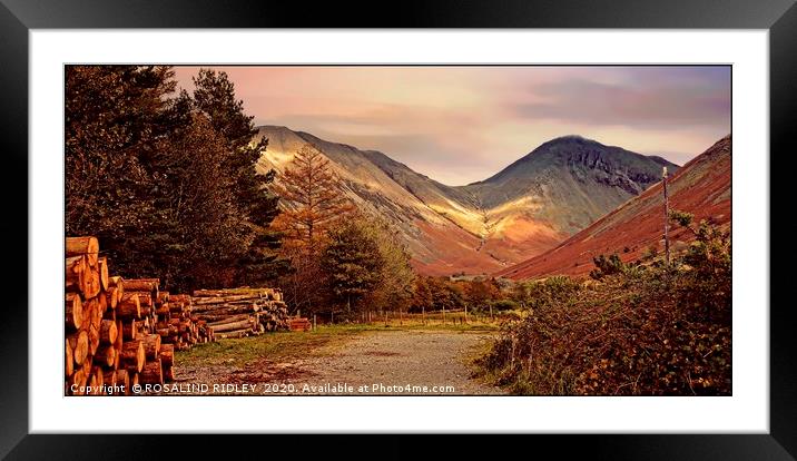 "Golden hour at Great Gable" Framed Mounted Print by ROS RIDLEY
