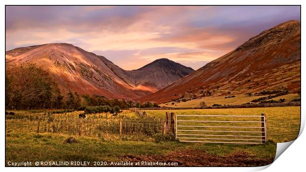 "Golden hour across the mountains" Print by ROS RIDLEY