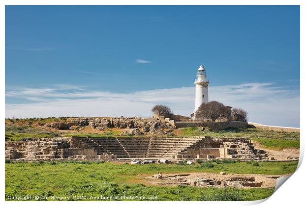Amphitheatre with a Lighthouse Print by Jan Gregory