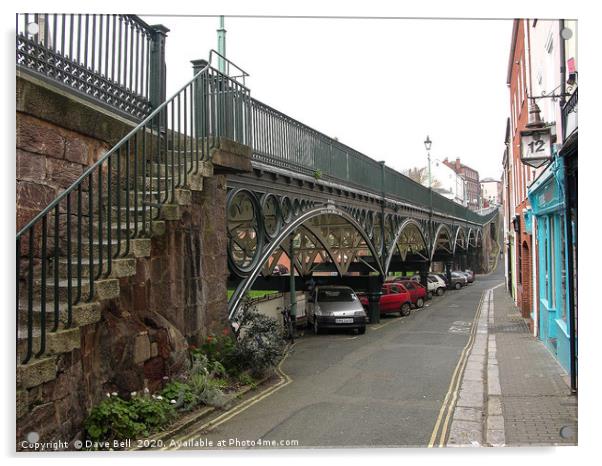 The Iron Bridge Exeter. Acrylic by Dave Bell
