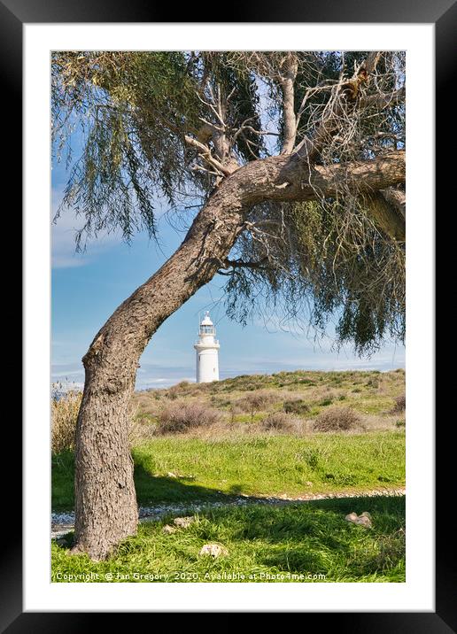 Paphos Lighthouse Framed Mounted Print by Jan Gregory