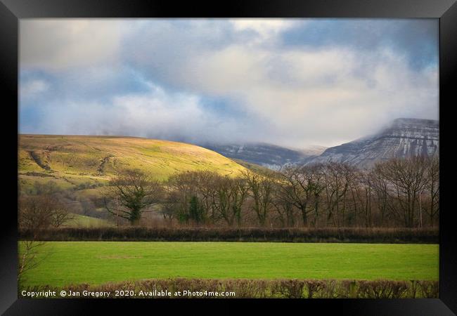 Snow in the Brecon Beacons Framed Print by Jan Gregory