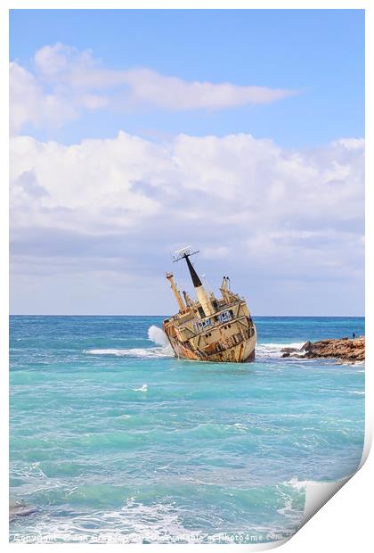Rusty Shipwreck Print by Jan Gregory