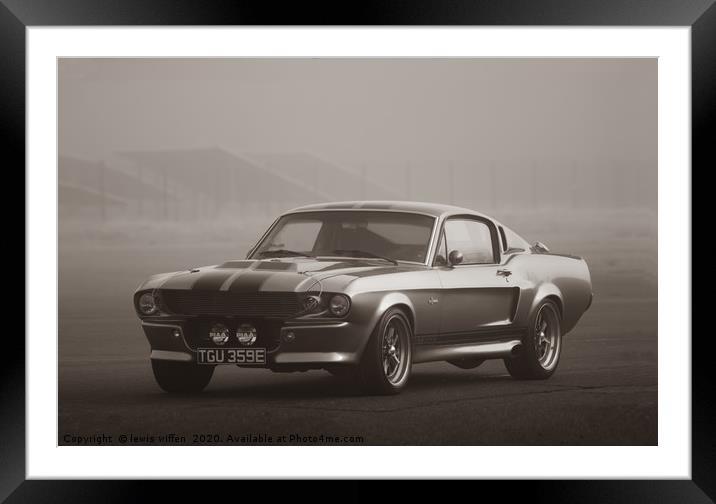 Majestic Mustang Framed Mounted Print by Lewis Wiffen