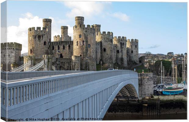 Conwy Castle Canvas Print by Mike Hughes