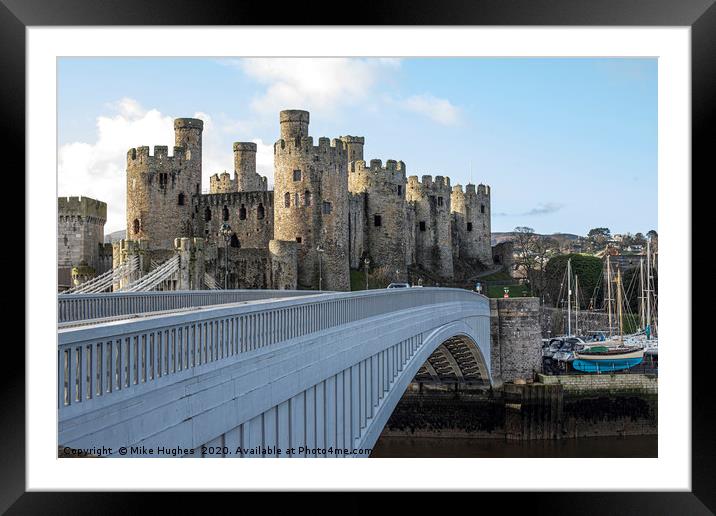 Conwy Castle Framed Mounted Print by Mike Hughes