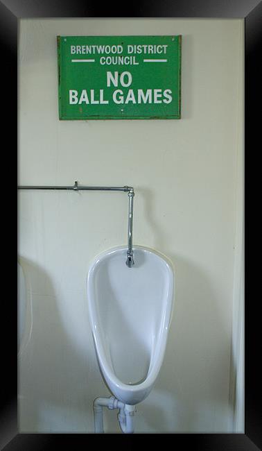 No Ball Games Framed Print by David French