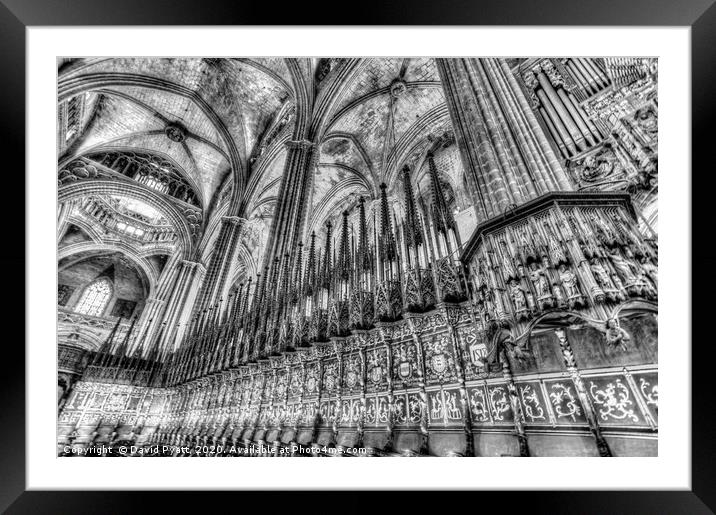 Choir Barcelona Cathedral  Framed Mounted Print by David Pyatt