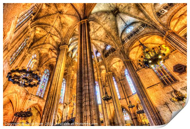 Barcelona Cathedral  Print by David Pyatt