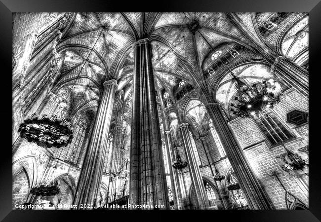 Barcelona Cathedral  Framed Print by David Pyatt