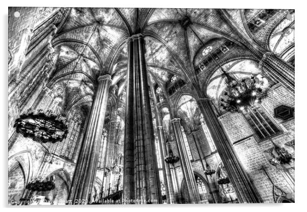 Barcelona Cathedral  Acrylic by David Pyatt