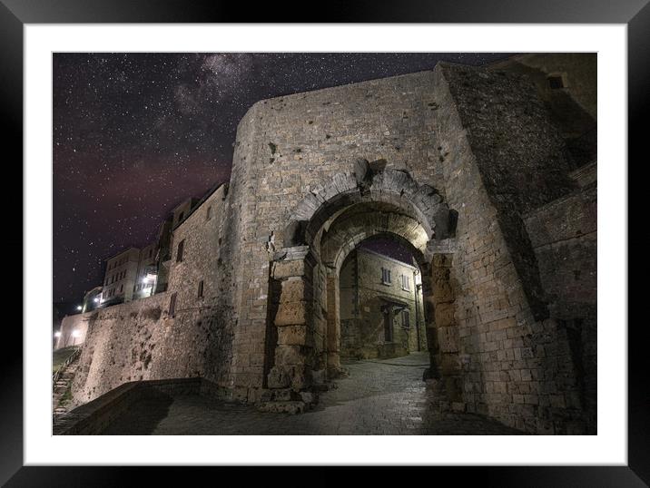 Volterra City Gates Tuscany Italy Framed Mounted Print by Chris Jones