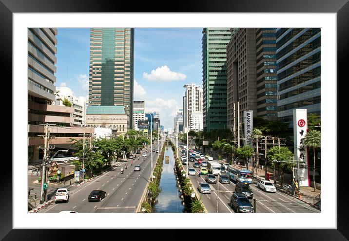 Bangkok city traffic                               Framed Mounted Print by jason jones
