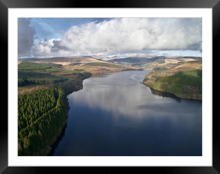 Pontsticil Reservoir, Brecon Beacons Framed Mounted Print by jason jones