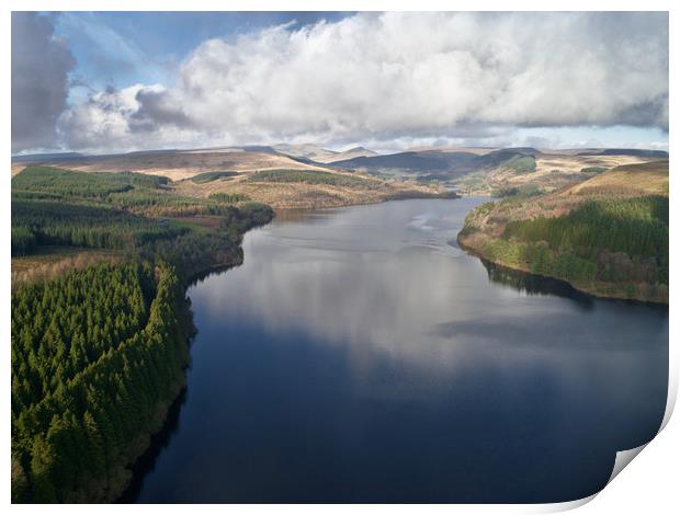 Pontsticil Reservoir, Brecon Beacons Print by jason jones