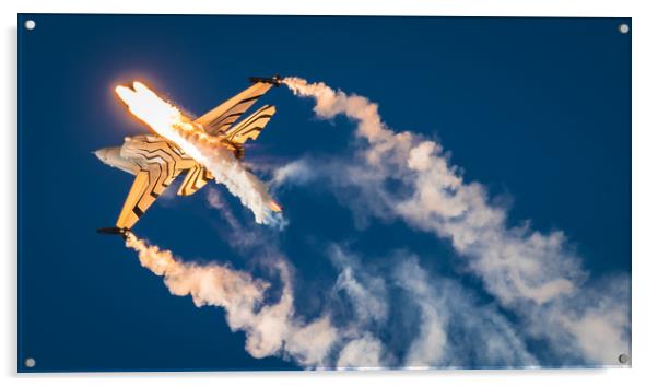 Flarey Good F16 Acrylic by Gareth Burge Photography