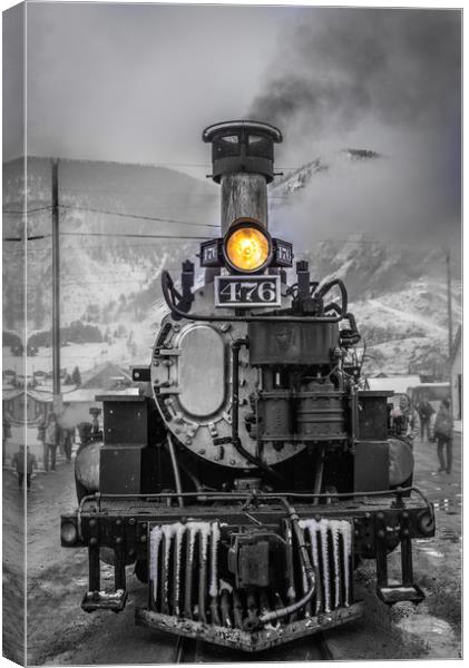 Durango & Silverton Steam Train 476 Canvas Print by Gareth Burge Photography