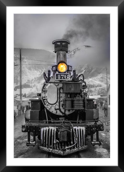Durango & Silverton Steam Train 476 Framed Mounted Print by Gareth Burge Photography