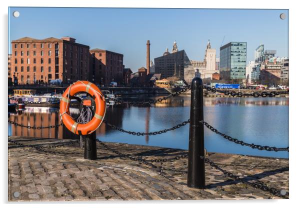 Life ring by Salthouse Dock Acrylic by Jason Wells