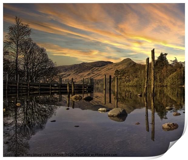 DERWENT WATER REFLECTIONS Print by Tony Sharp LRPS CPAGB