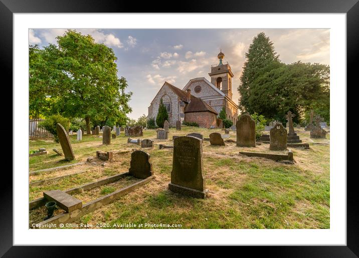 St Lawrence Church on West Wycombe Hill Framed Mounted Print by Chris Rabe