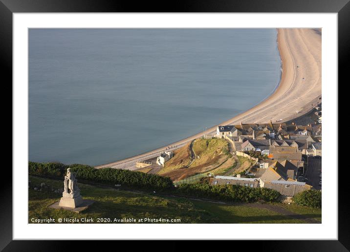Chesil Cove Framed Mounted Print by Nicola Clark