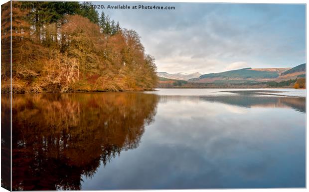Reflections on Pontsticill Reservoir Canvas Print by Gordon Maclaren