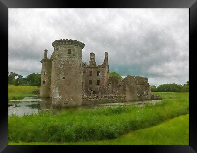 CAERLAVEROCK CASTLE Framed Print by dale rys (LP)