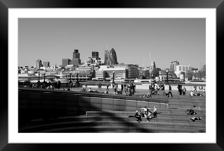 The City from The Scoop Framed Mounted Print by David Gardener