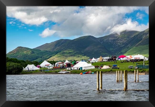 Derwent water Mountain festival Framed Print by Tony Bates