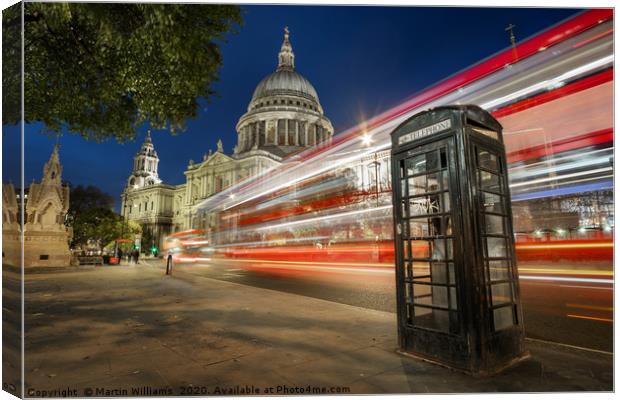 Light Trials at St Pauls, London  Canvas Print by Martin Williams