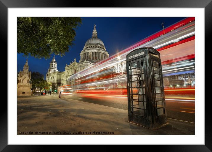 Light Trials at St Pauls, London  Framed Mounted Print by Martin Williams