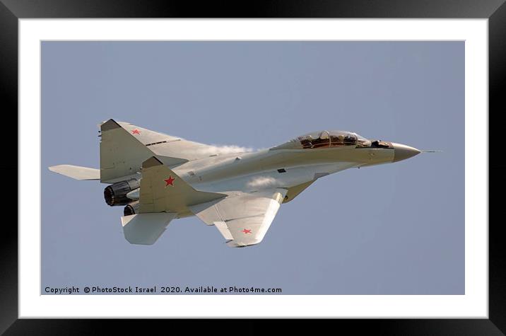 Mikoyan MiG-35 in flight Framed Mounted Print by PhotoStock Israel