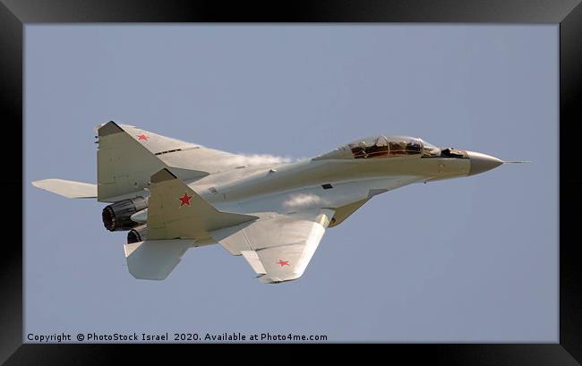 Mikoyan MiG-35 in flight Framed Print by PhotoStock Israel
