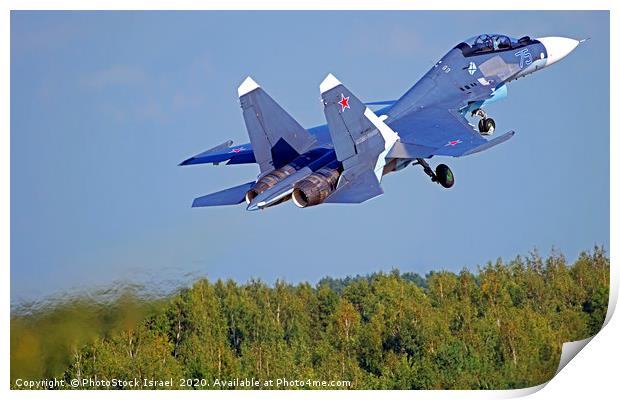 Russian Air Force Su-30SM Print by PhotoStock Israel